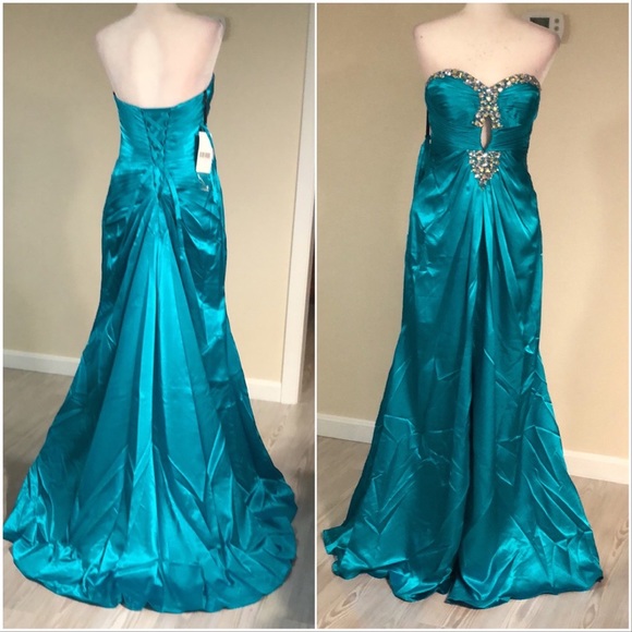 NWT Enzoani Love Satin Gathered Bodice With Train Size 6 - Picture 2 of 12